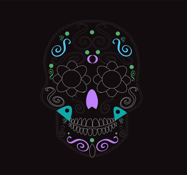 Day of the dead skull icon
