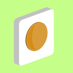 Lunation, Moon Simple vector icon. Illustration symbol design template for web mobile UI element. Perfect color isometric pictogram on 3d white square. Lunation, Moon icons for your business project