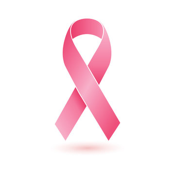 National Breast Cancer Awareness Month. Pink ribbon isolated background vector.