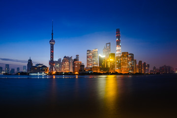 Obraz na płótnie Canvas Shanghai city skyline in the morning, Shanghai China