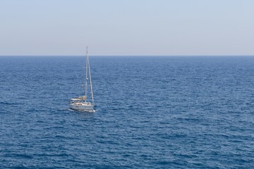 sailing yacht in the sea