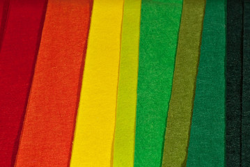 sheets of colored paper in the store.