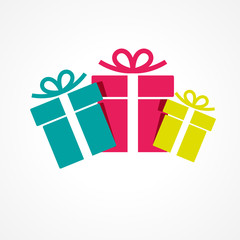 cadeau coloré, vecteur
