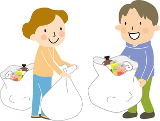 ゴミ出し　男女