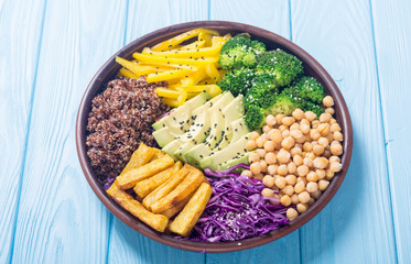 Healthy vegan salad . Buddha bowl