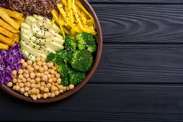 Healthy vegan salad . Buddha bowl