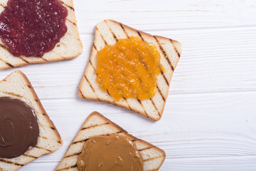 Mix of butter sandwich