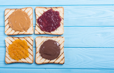 Mix of butter sandwich