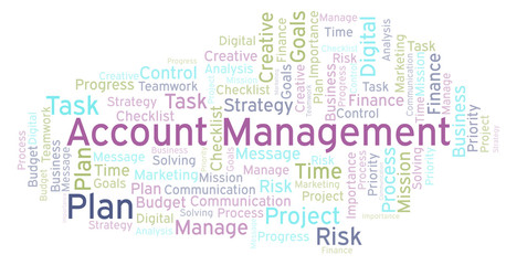 Fototapeta premium Account Management word cloud, made with text only.