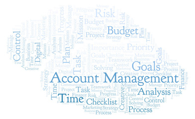Fototapeta na wymiar Account Management word cloud, made with text only.