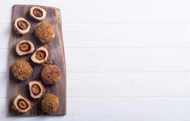 Traditional Austrian plum dumplings