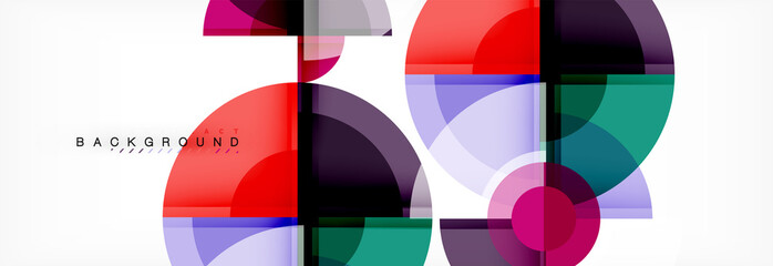 Obraz premium Vector fantastic circle modern geometric background template