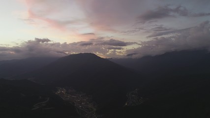  Beautiful mountain landscape, aerial view