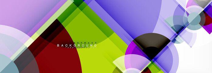 Abstract background bright circles geometric design