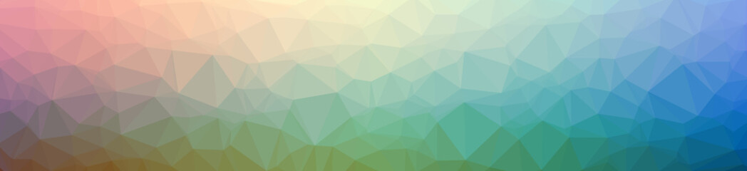 Illustration of abstract low poly blue banner background.