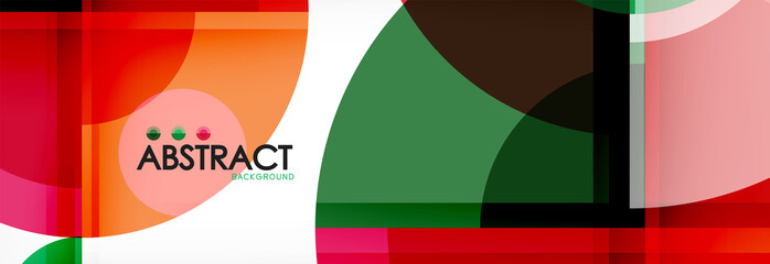 Obraz premium Vector fantastic circle modern geometric background template