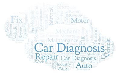 Obraz premium Car Diagnosis word cloud.