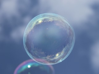 soap bubble in the sky