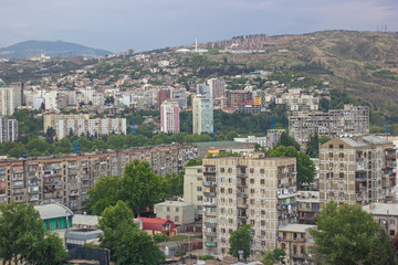 Fototapeta premium view from the roof to Tbilisi