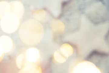 abstract christmas background with bokeh and star