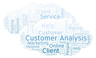 Customer Analysis word cloud.
