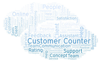 Customer Counter word cloud.