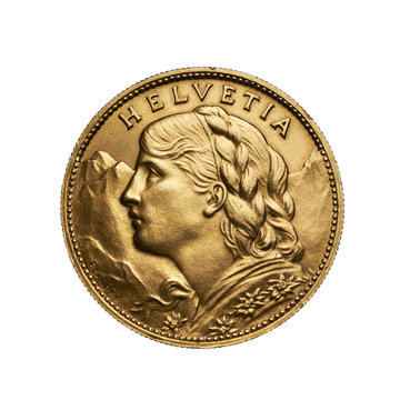 Helvetia 100 FR Goldm&uuml;nze Schweiz 