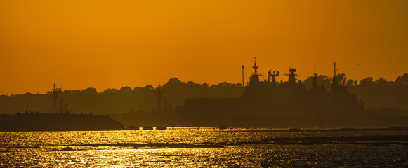 Sunset at the Rota US naval base. © IsmaelEstevez