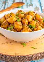Potato Cumin Curry Made with Indian Spices