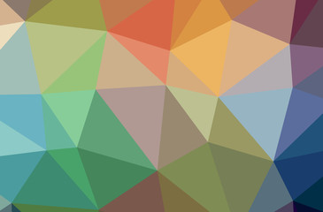 Illustration of green abstract polygon nice multicolor background.