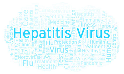 Fototapeta premium Hepatitis Virus word cloud, made with text only.
