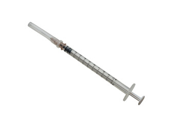 Medical syringe . The selected path.