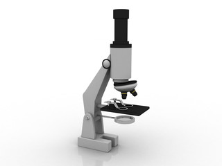 3d rendering Microscope 