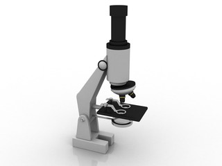 3d rendering Microscope 