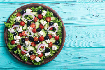 Fresh vegetables greek salad