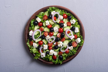 Fresh vegetables greek salad