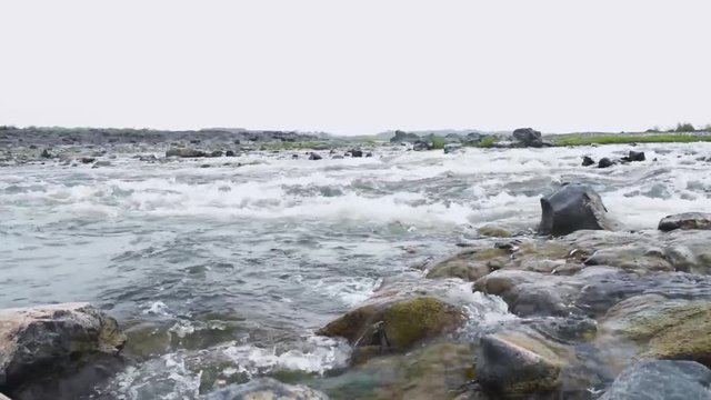 Heavy waterflow of mahisagar river from rasulpur, vadodara, gujarat