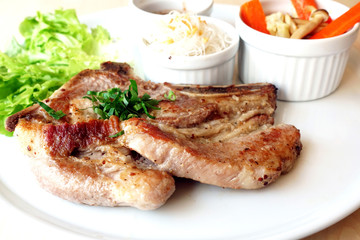 Thai style pork steak
