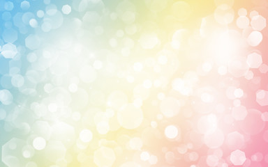 Pastel color sparkle rays lights with bokeh elegant show on stage abstract background. Dust sparks background.