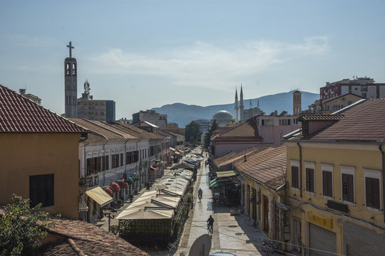 Top view of Skoder city, Albania