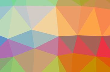 Illustration of orange polygonal modern multicolor background.
