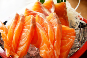 Salmon sashimi