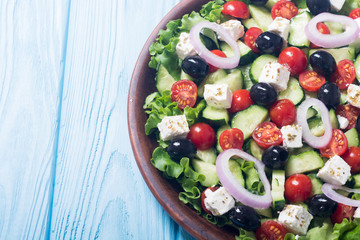 Fresh vegetables greek salad