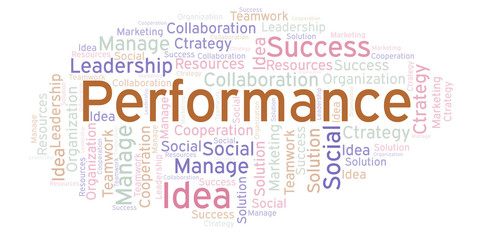 Word cloud with text Performance.