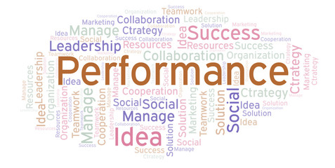 Fototapeta premium Word cloud with text Performance.