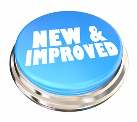 New and Improved Better Improvement Product Button 3d Illustration