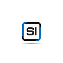 Initial Letter SI Logo Template Design