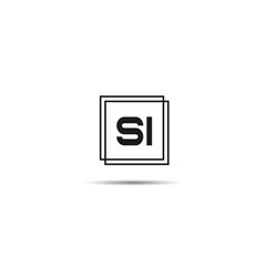 Initial Letter SI Logo Template Design