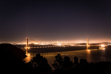 Golden Gate Bridge in der Nacht