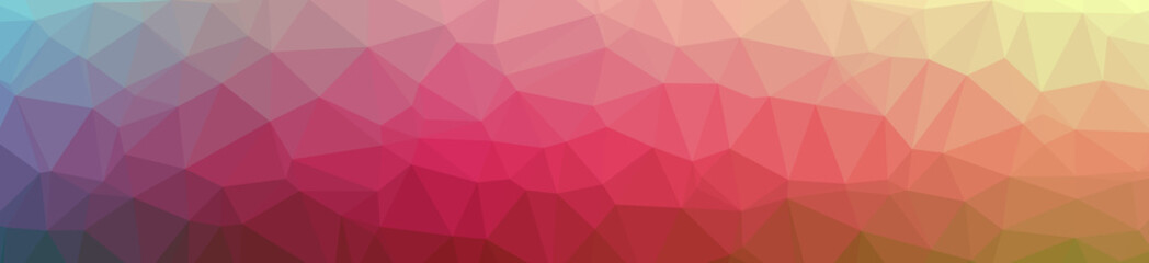 Illustration of abstract low poly red banner background.